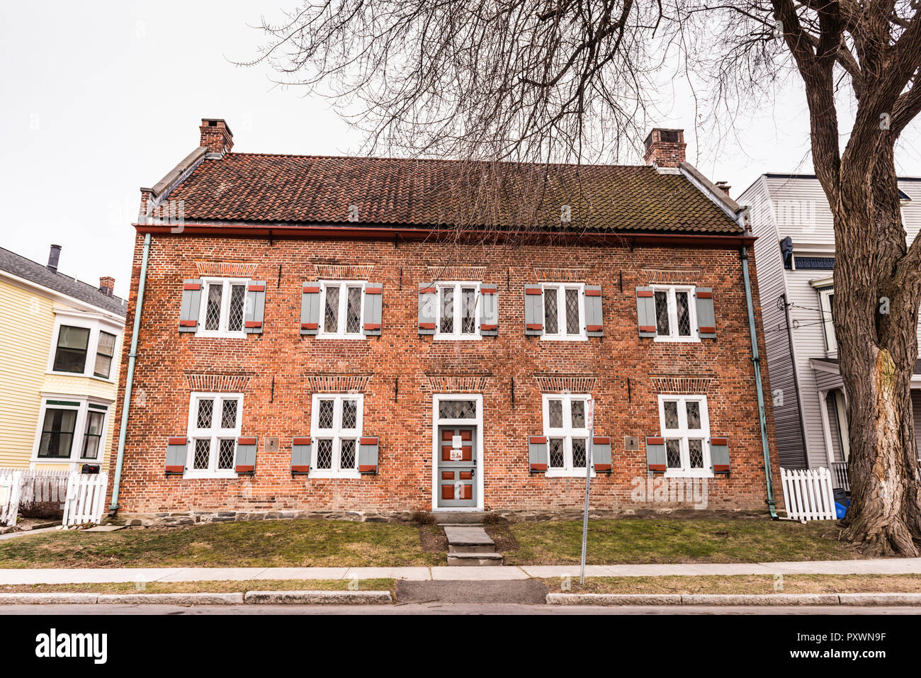 Museo interattivo della coloniale olandese di storia e cultura in un edificio del xviii secolo rosso-casa di mattoni. Foto Stock