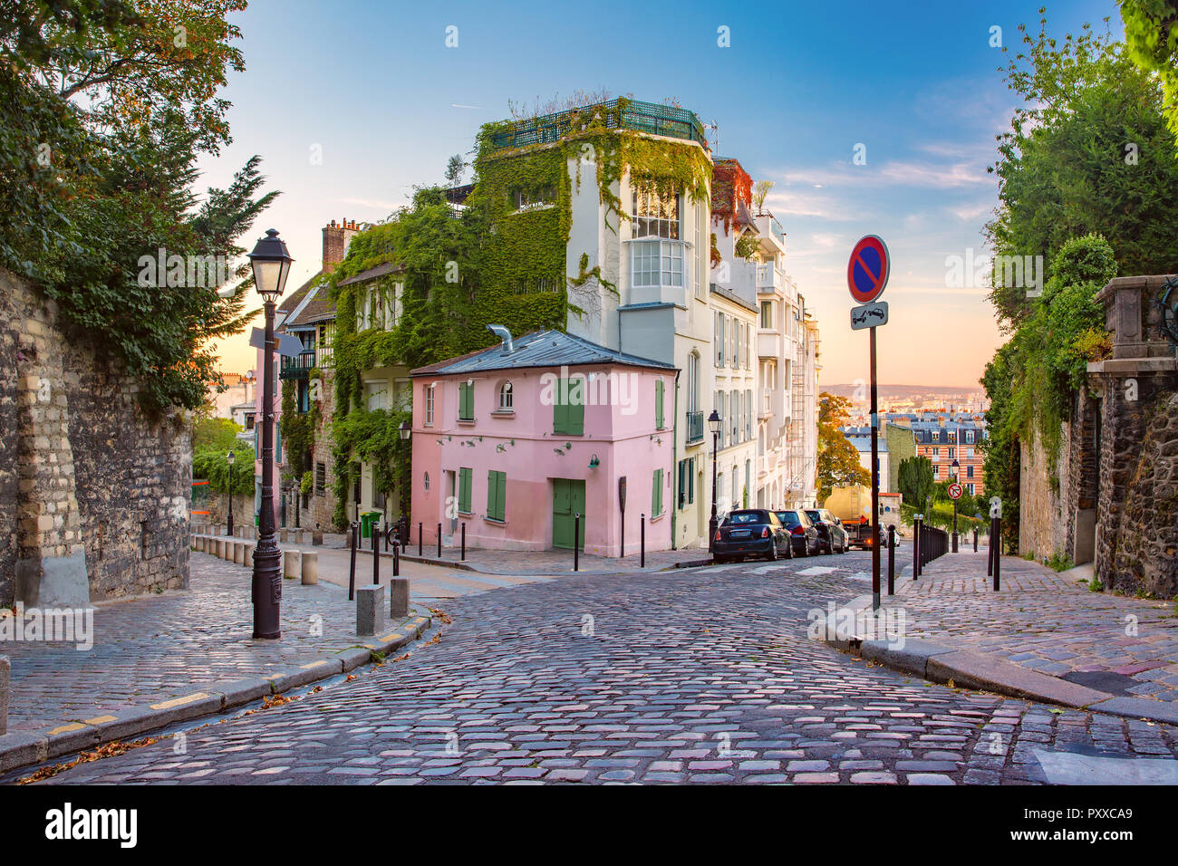 Montmartre a Parigi, Francia Foto Stock