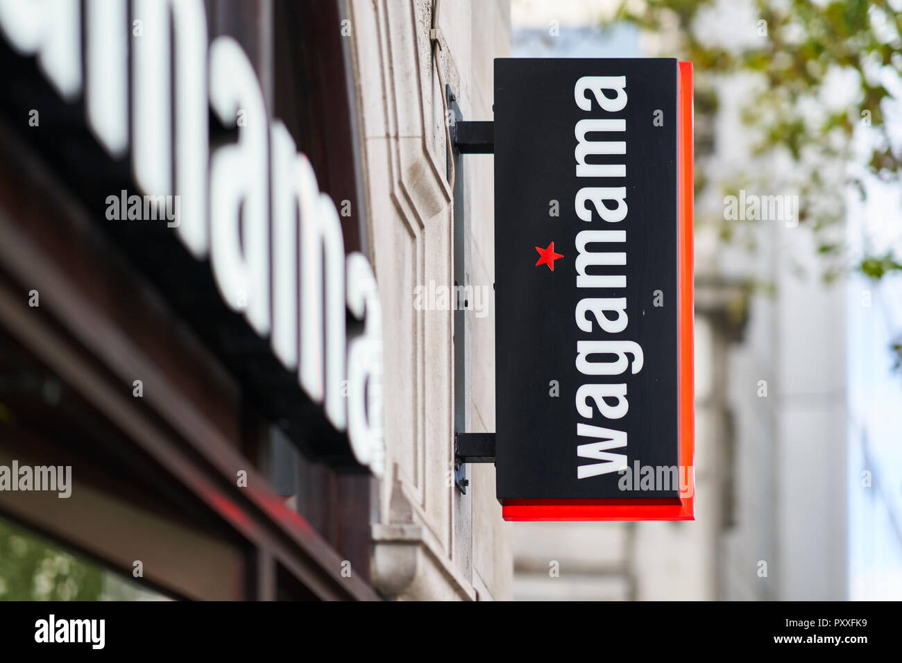 Ristorante Wagamama, Segno Foto Stock