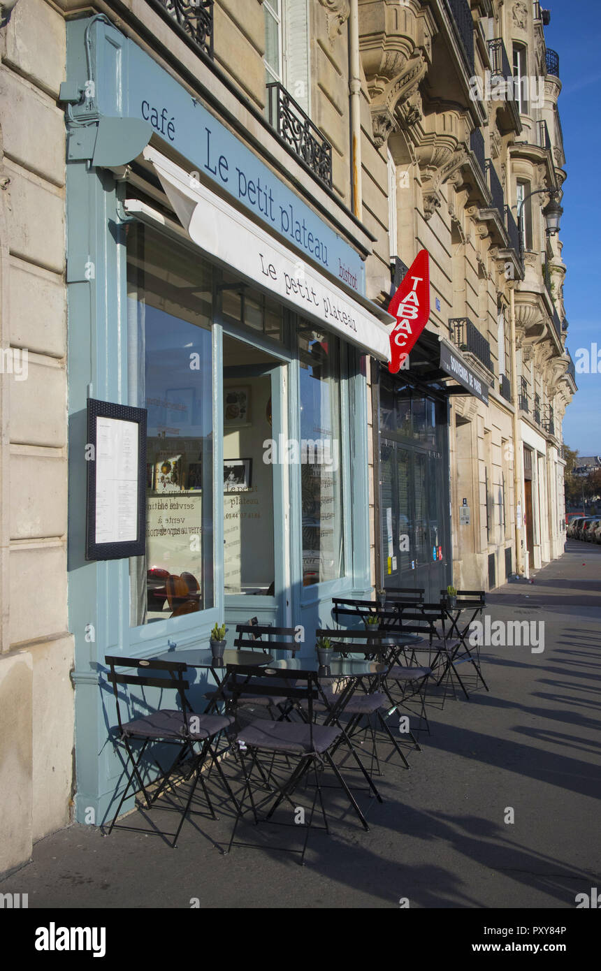Le Petit Plateau, café/bistro, Quai aux Fleures, île de la Cité, Parigi Foto Stock