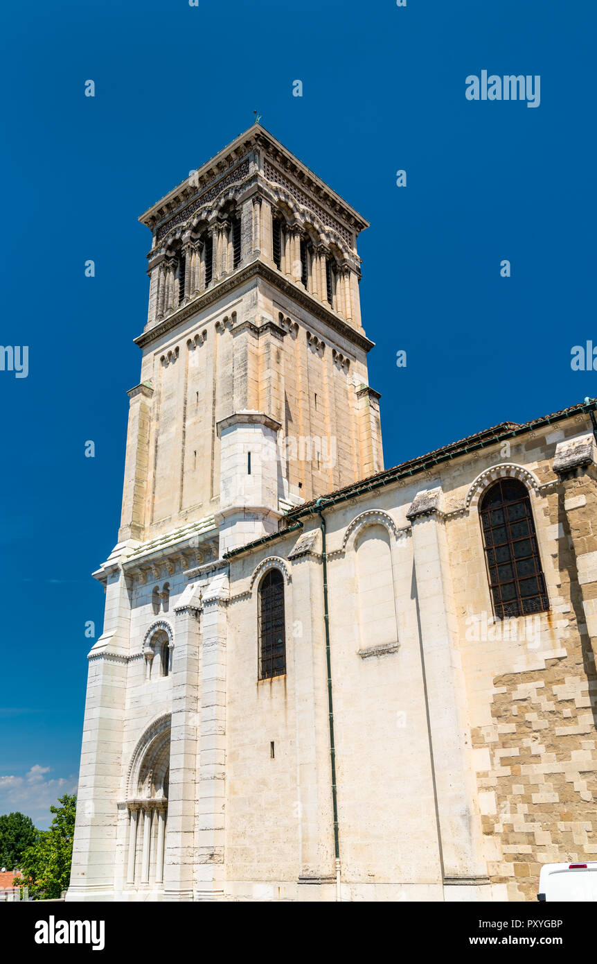 Il San Apollinare Cattedrale di Valenza, una chiesa cattolica romana in Drome, Francia Foto Stock