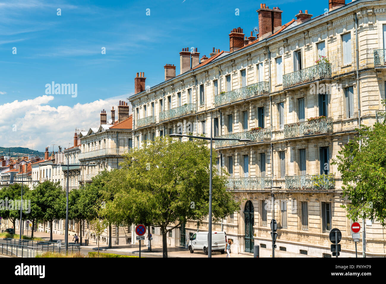 Architettura francese a Valence, Drome dipartimento di Francia Foto Stock