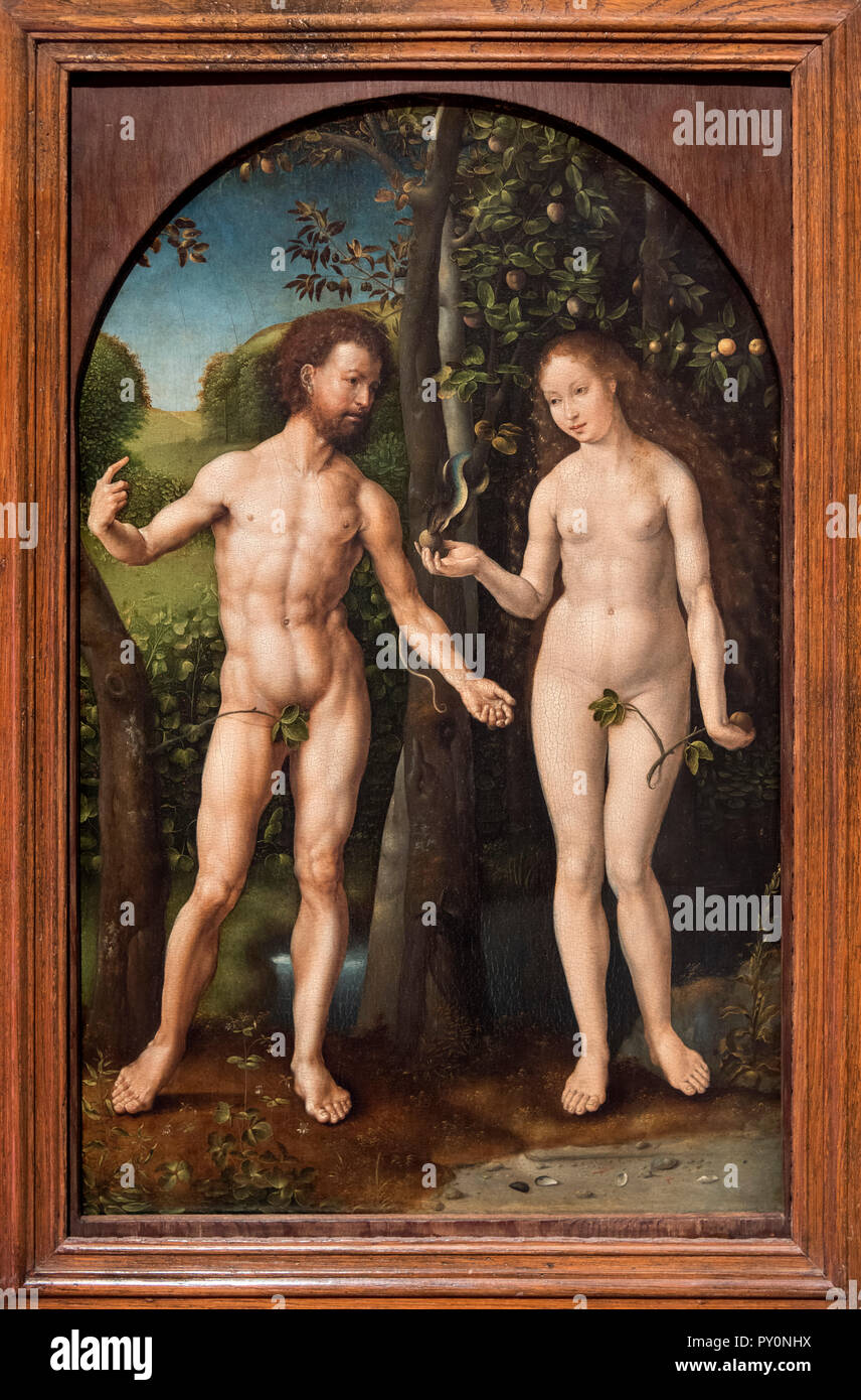 Adamo ed Eva di Jan Gossaert (1478-1532), c.1507/8 Foto Stock