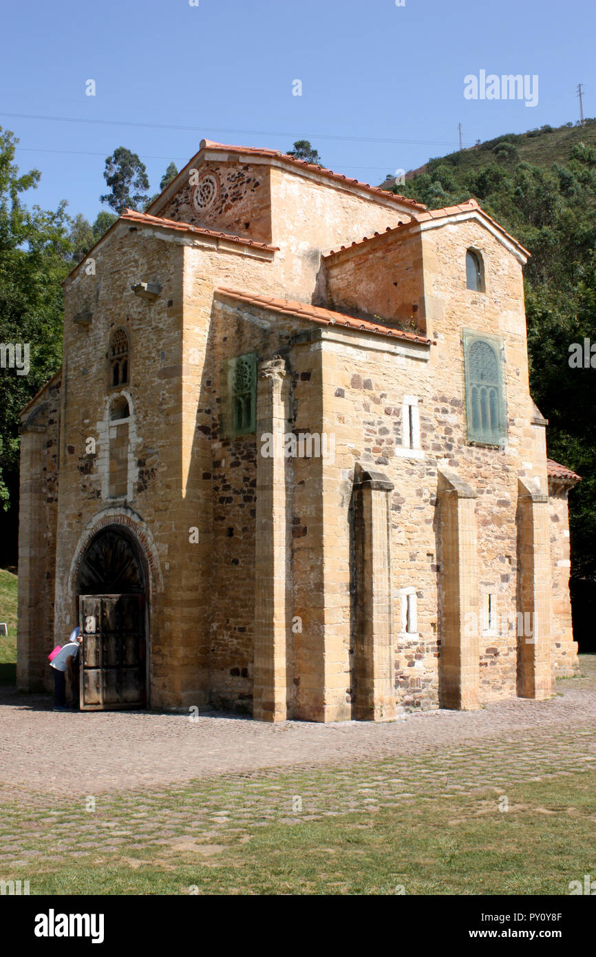 La chiesa di San Miguel de Lillo, Oviedo, Asturias, Spagna Foto Stock