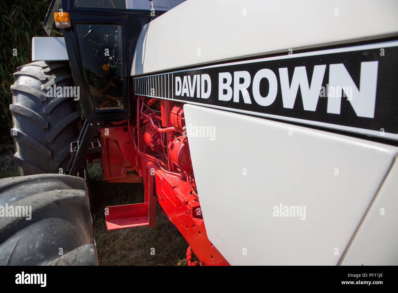 Close-up di oldtimer David Brown trattore 1210 Foto Stock