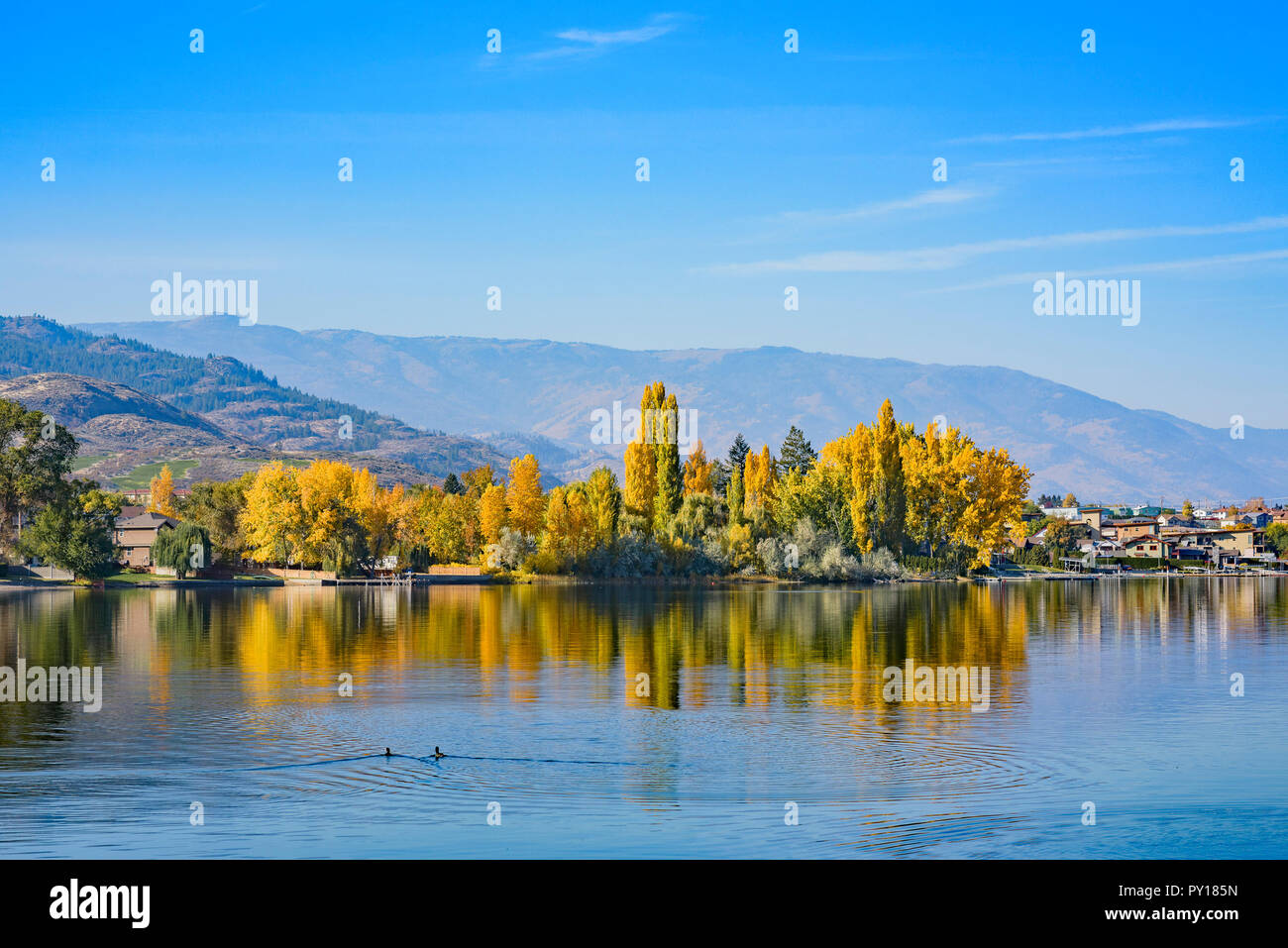 Osoyoos Lake, Osoyoos, regione Okanagan, British Columbia, Canada Foto Stock