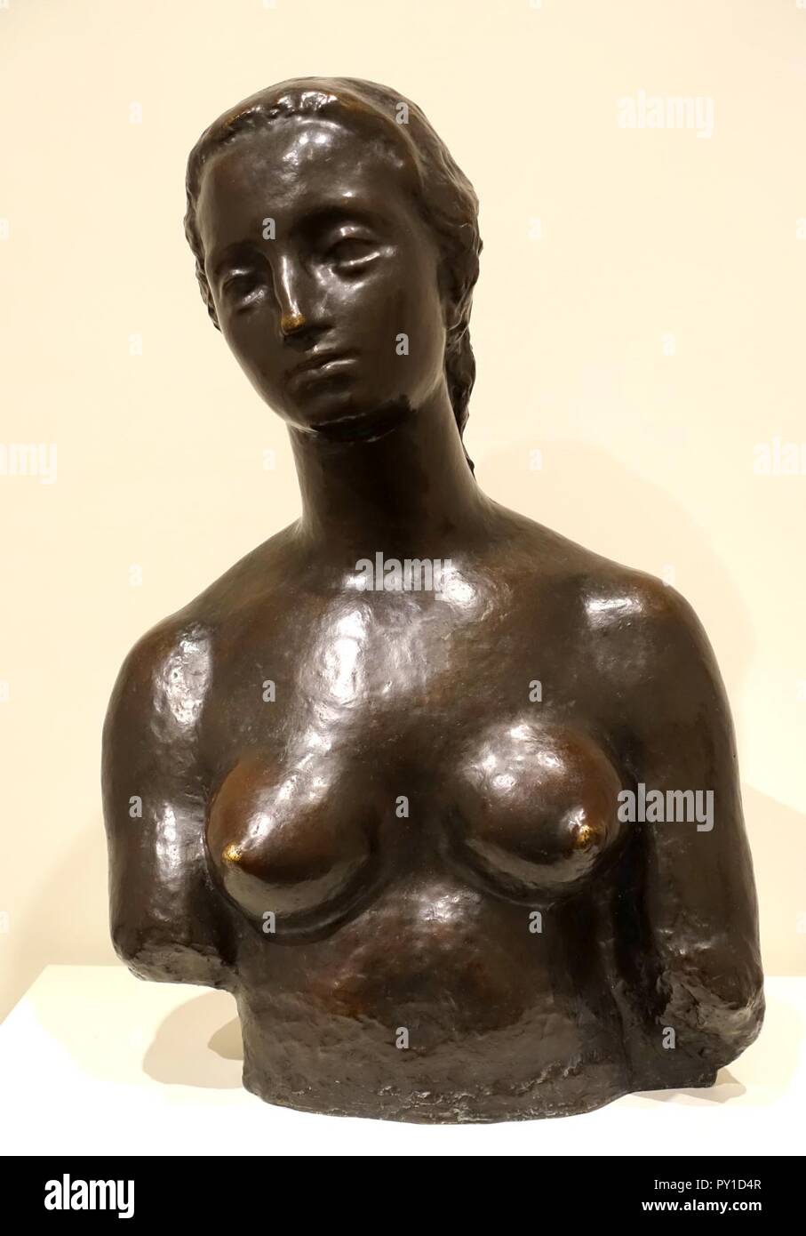 Busto di donna (Anita Lehmbruck) da Wilhelm Lehmbruck, Tedesco, 1910, bronzo - Foto Stock