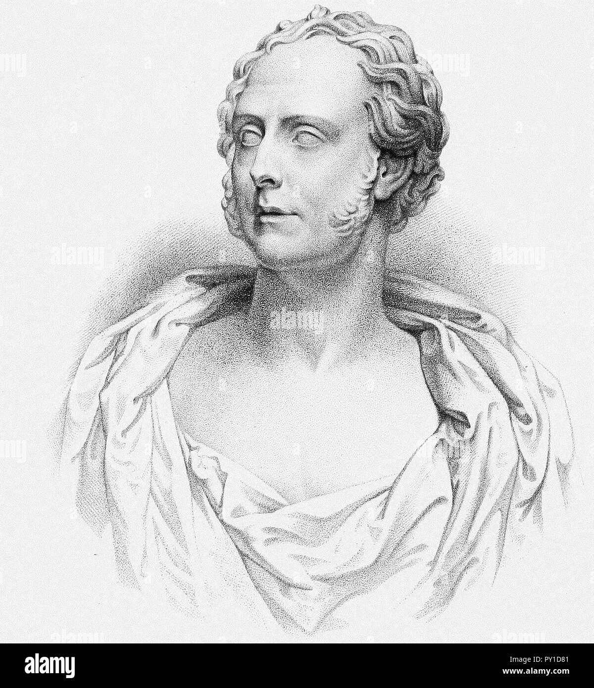 Busto di Sir Archibald Alison. Foto Stock