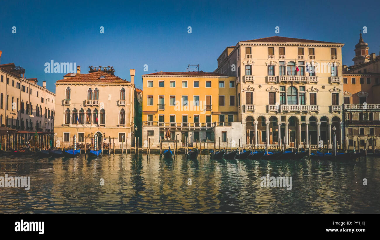 Grand Canale in Venezia in mattina presto Foto Stock