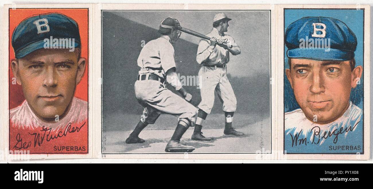 C. N. Rucker-William Bergen, Brooklyn Superbas, baseball card ritratto Foto Stock