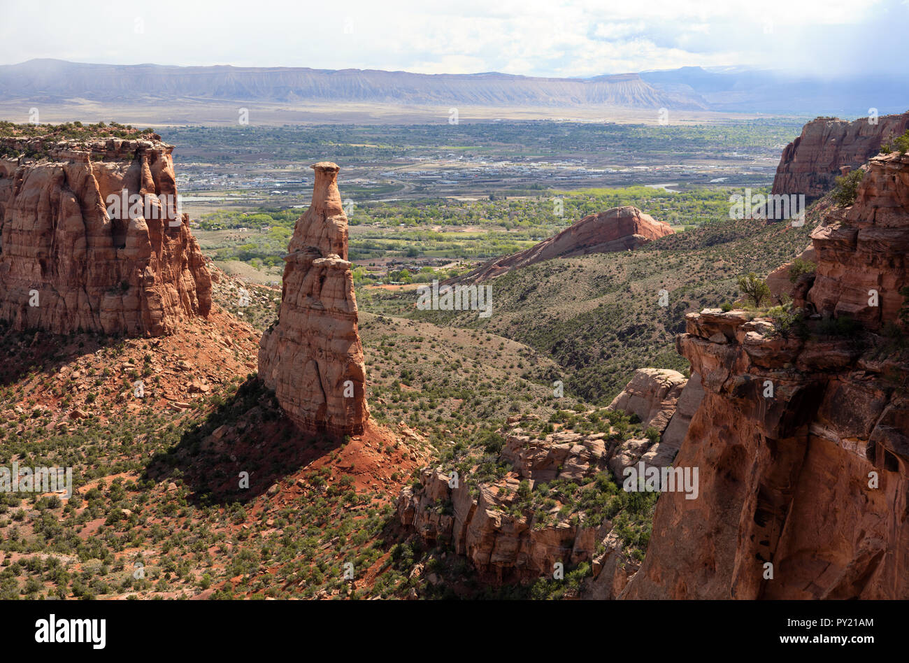 Paesaggio panoramico viste in gran monumento Parco Nazionale, Colorado, STATI UNITI D'AMERICA Foto Stock