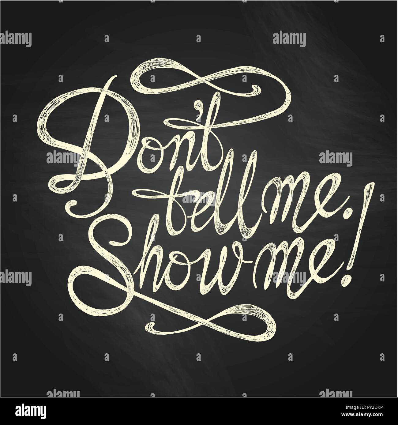 Non dite a. Show me - quotazione lettera Illustrazione Vettoriale