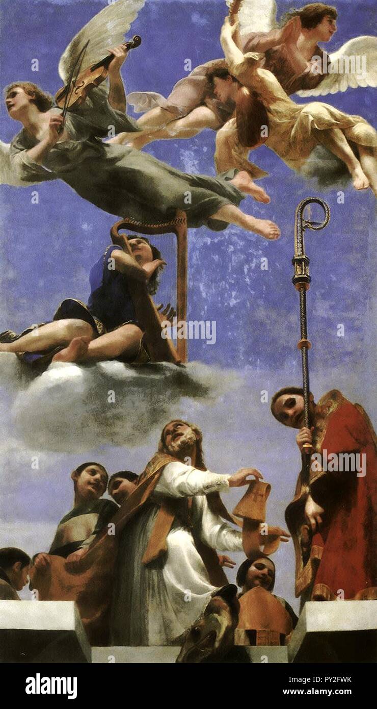Cagnacci, Guido - Gloria di San Mercuriale - 1642-1643. Foto Stock