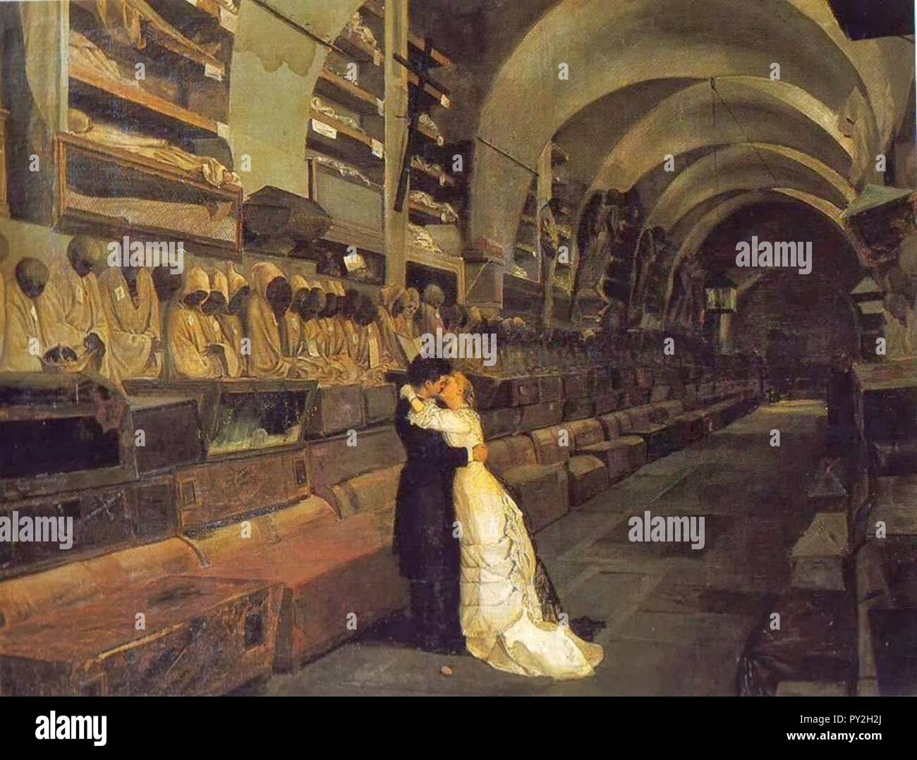 Calcedonio Reina - Amore e morte. Foto Stock