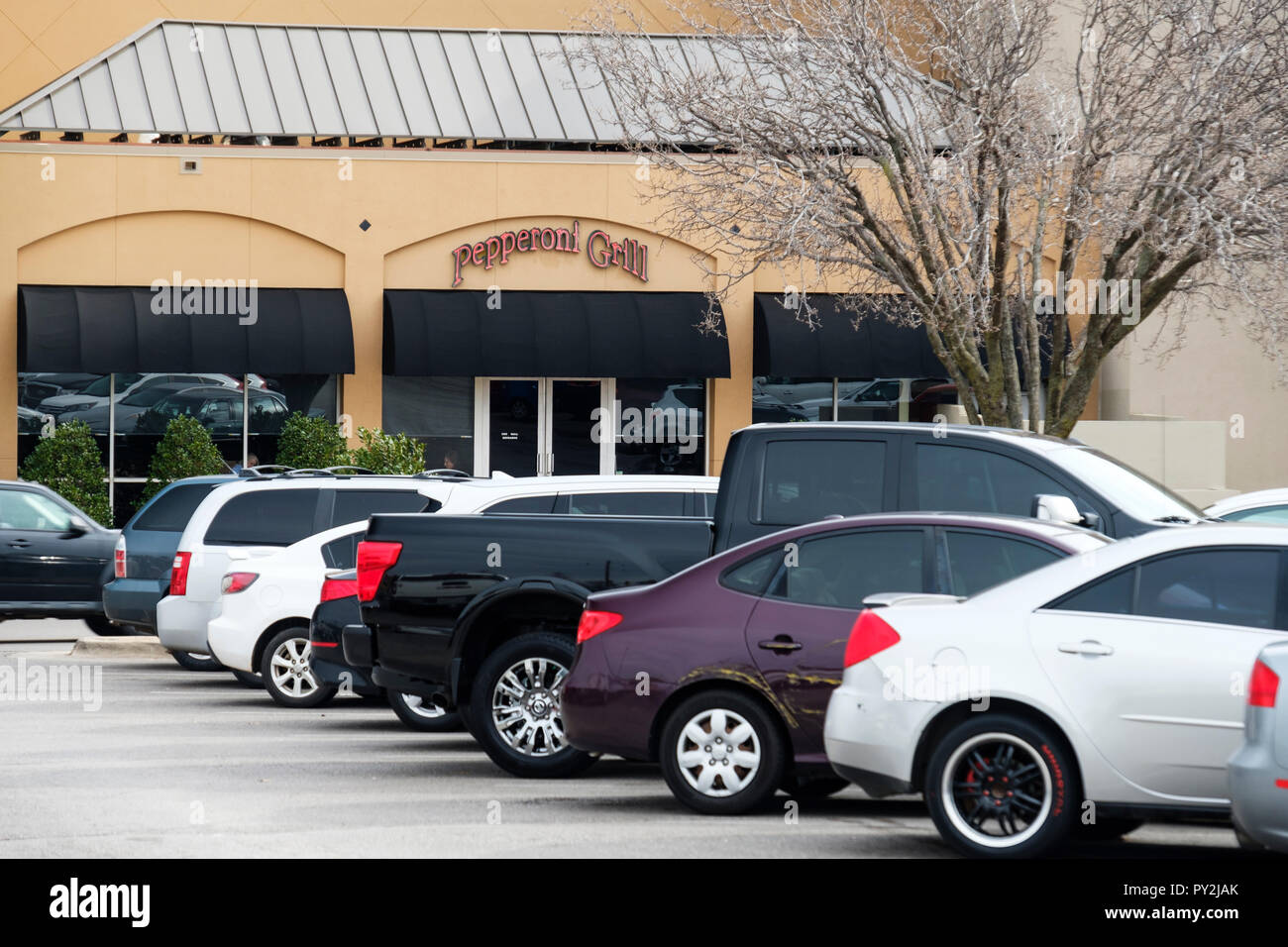 Salsiccia per pizza Grill, un ristorante esterno situato a Penn Square Mall in Oklahoma City, Oklahoma, Stati Uniti d'America. Foto Stock