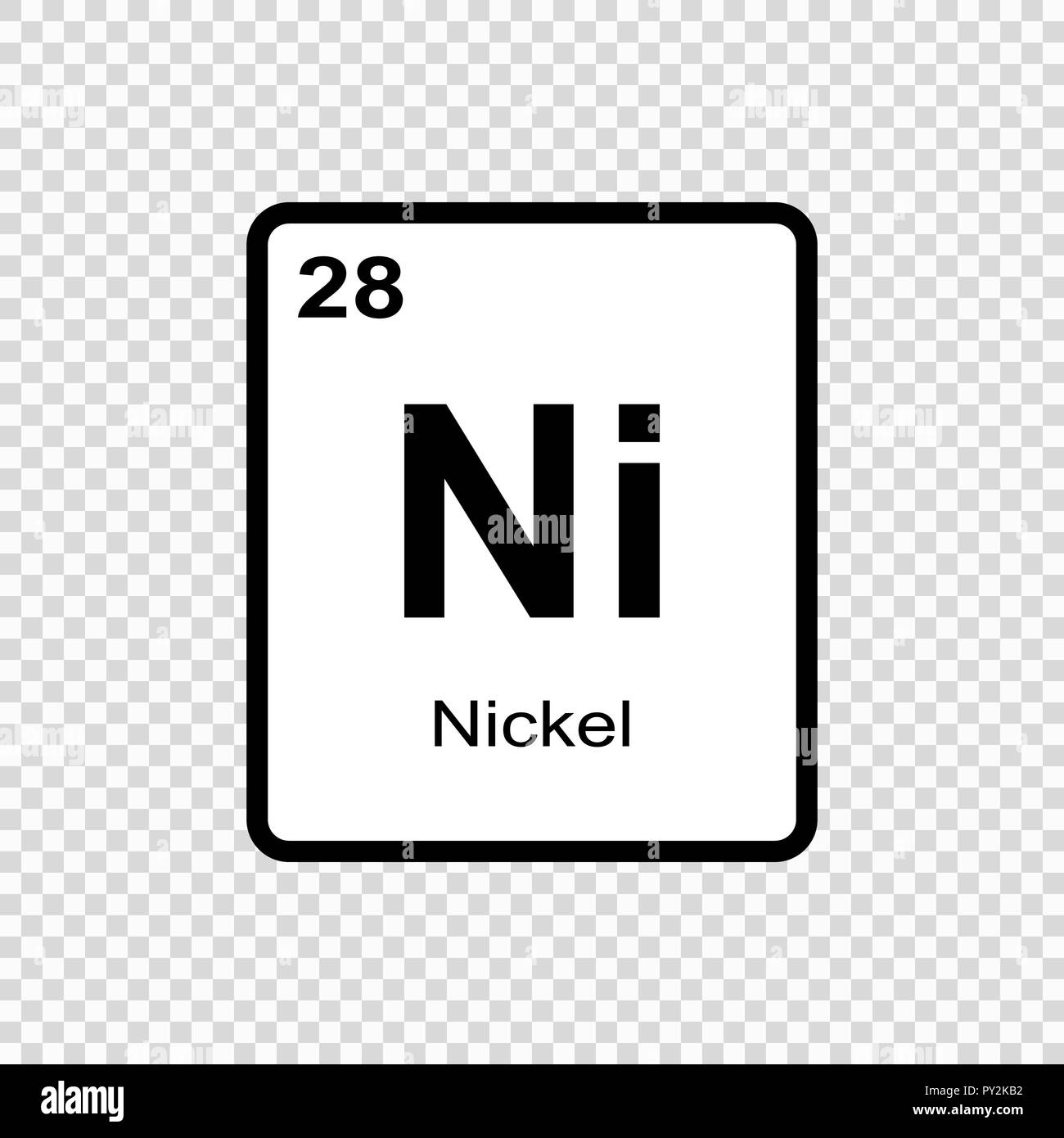 Elemento chimico della tavola periodica. Illustrazione Vettoriale