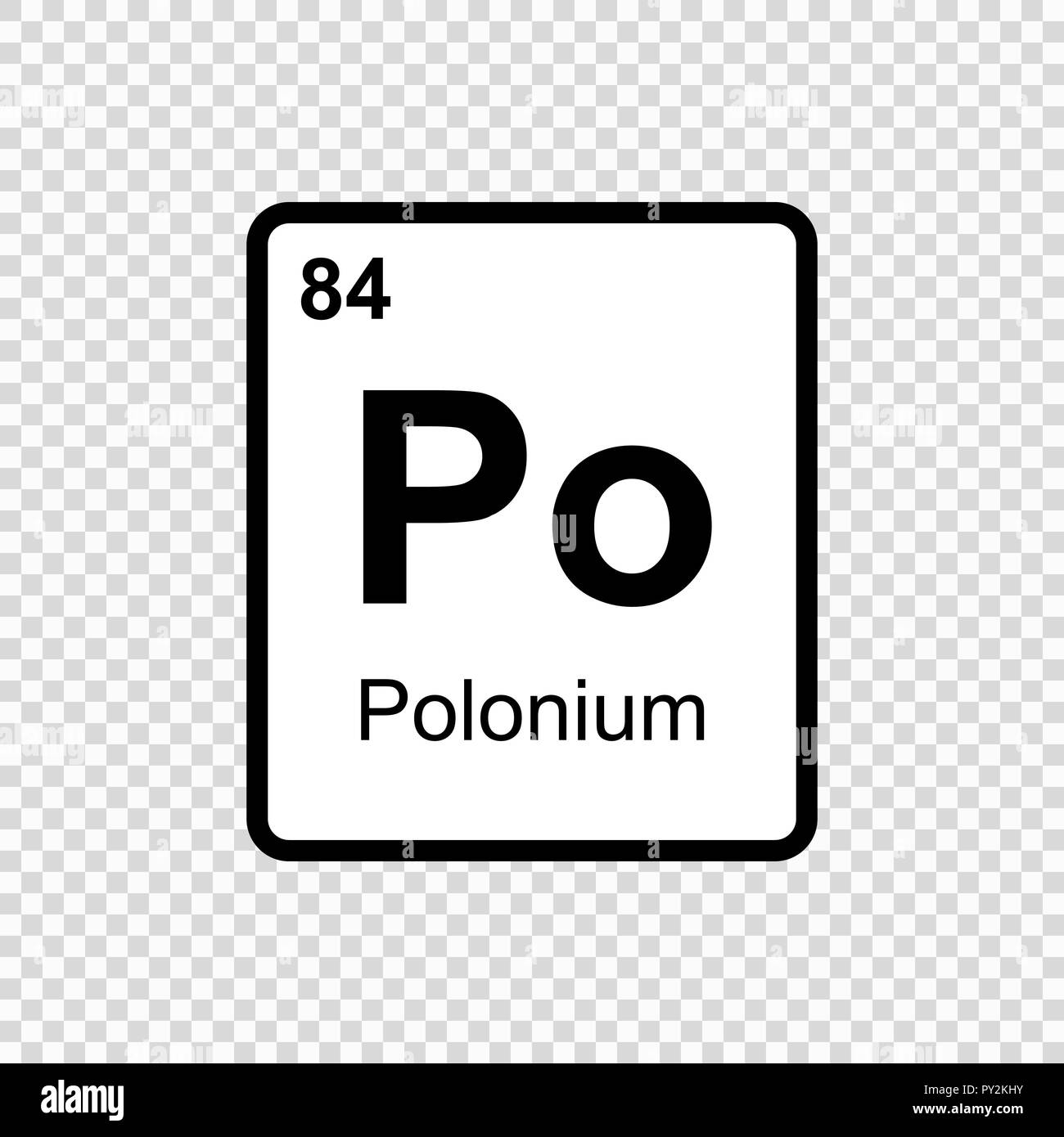 Elemento chimico della tavola periodica. Illustrazione Vettoriale