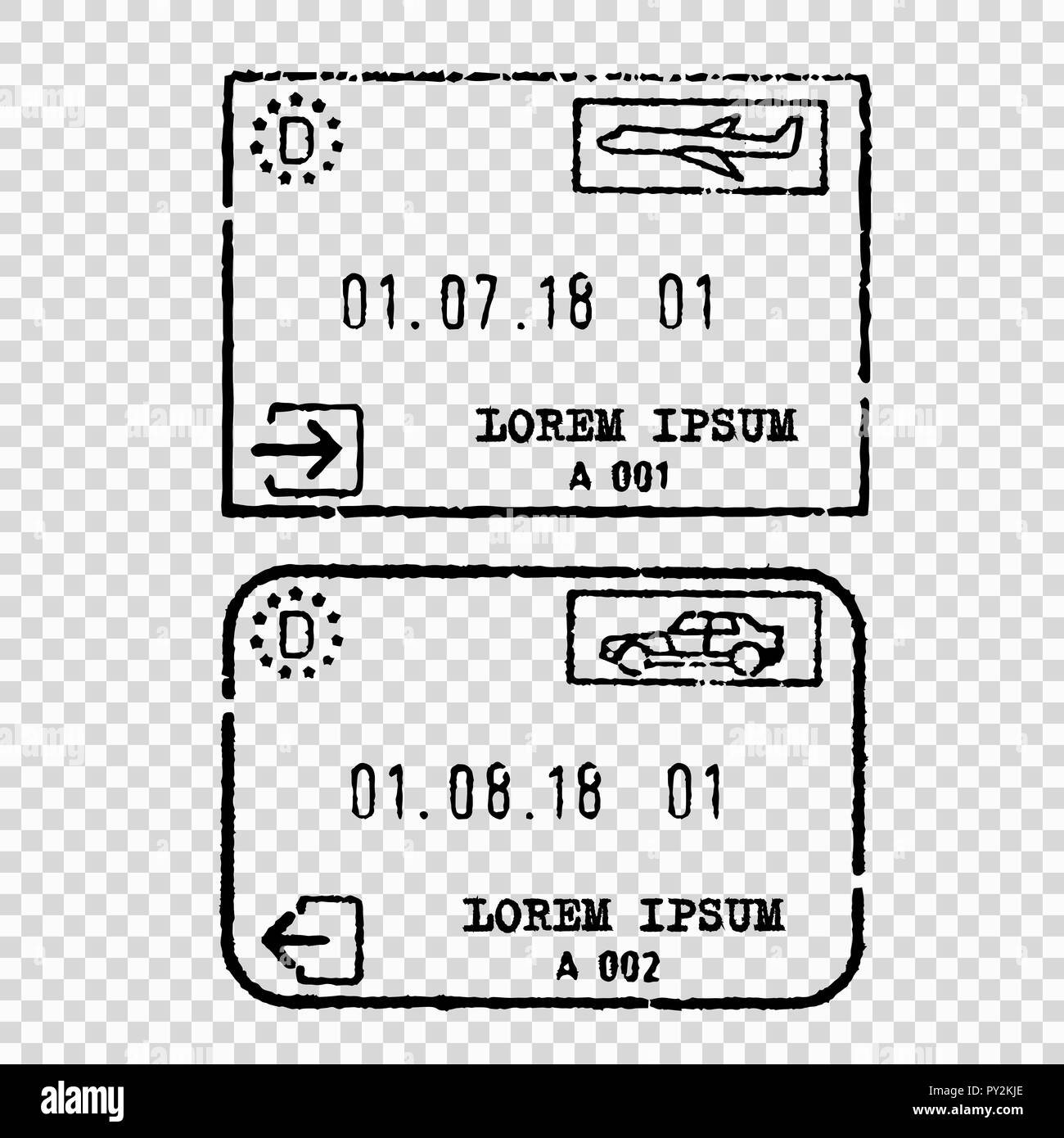 Germania tourist visa timbro illustrazione vettoriale Illustrazione Vettoriale