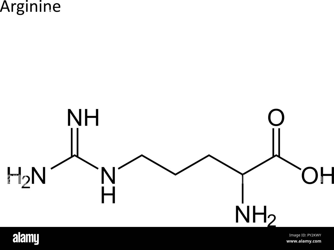 Formula scheletrico, amminoacido molecola Illustrazione Vettoriale