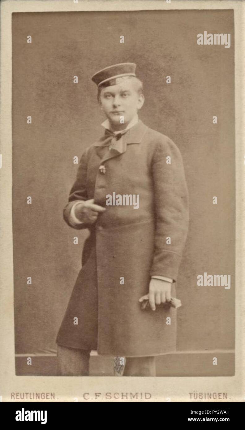 C F Schmid - Konrad Demmering als studente WS1879-80. Foto Stock