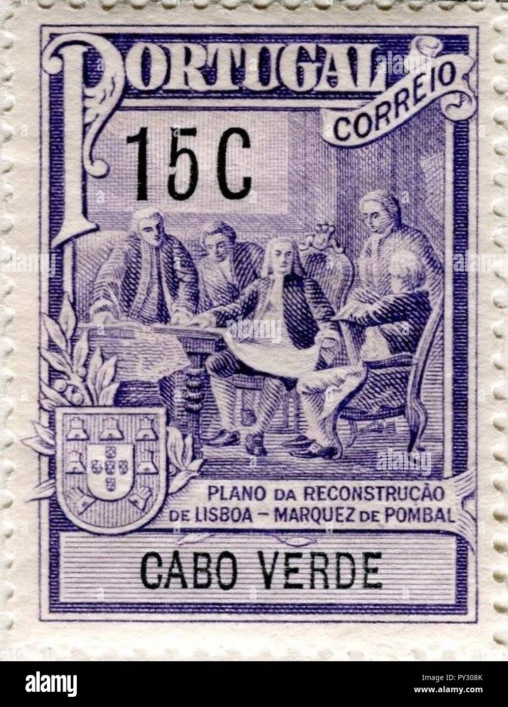 CABO VERDE 1925 Pombal problema. Foto Stock