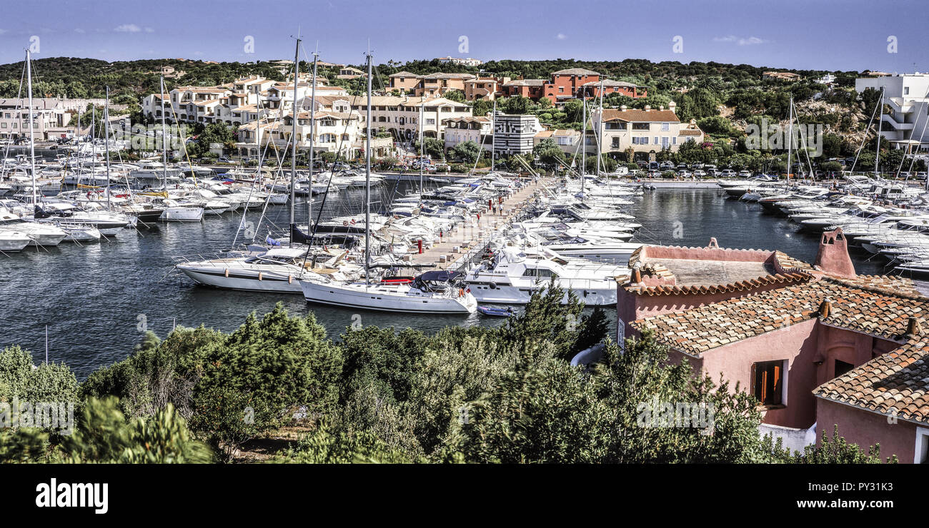 Porto Cervo e la Costa Smeralda,, Sardinien Italien Foto Stock