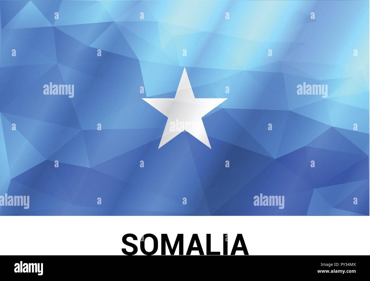 Somalia bandiera vettore di design Illustrazione Vettoriale