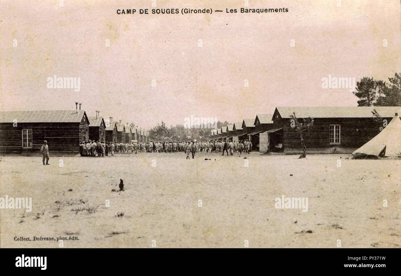 Camp de Saint-Médard - barraquements 6. Foto Stock