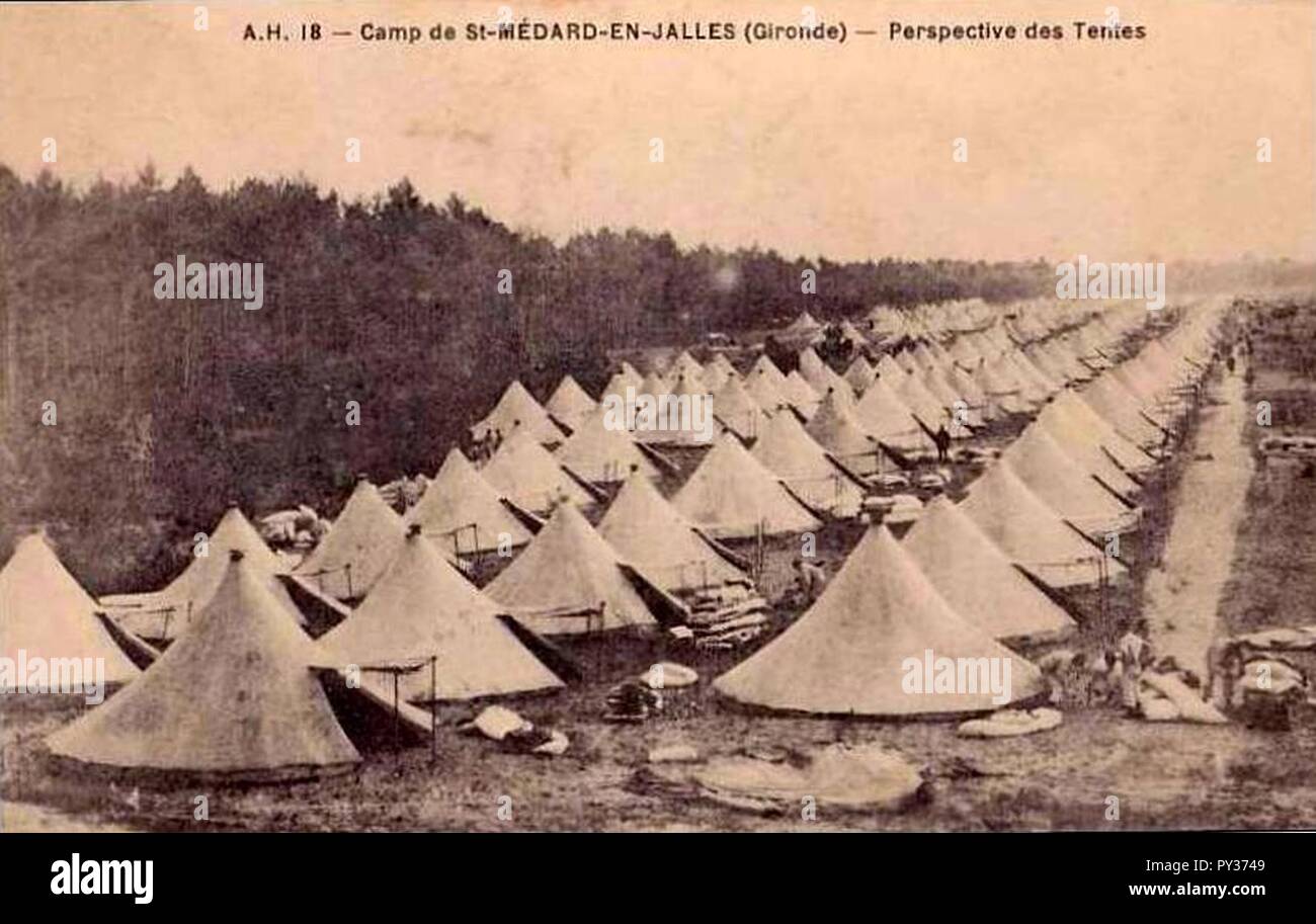 Camp de Saint-Médard - Tentes 9. Foto Stock