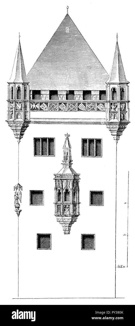 Casa Nassau in Norimberga, 1870 Foto Stock