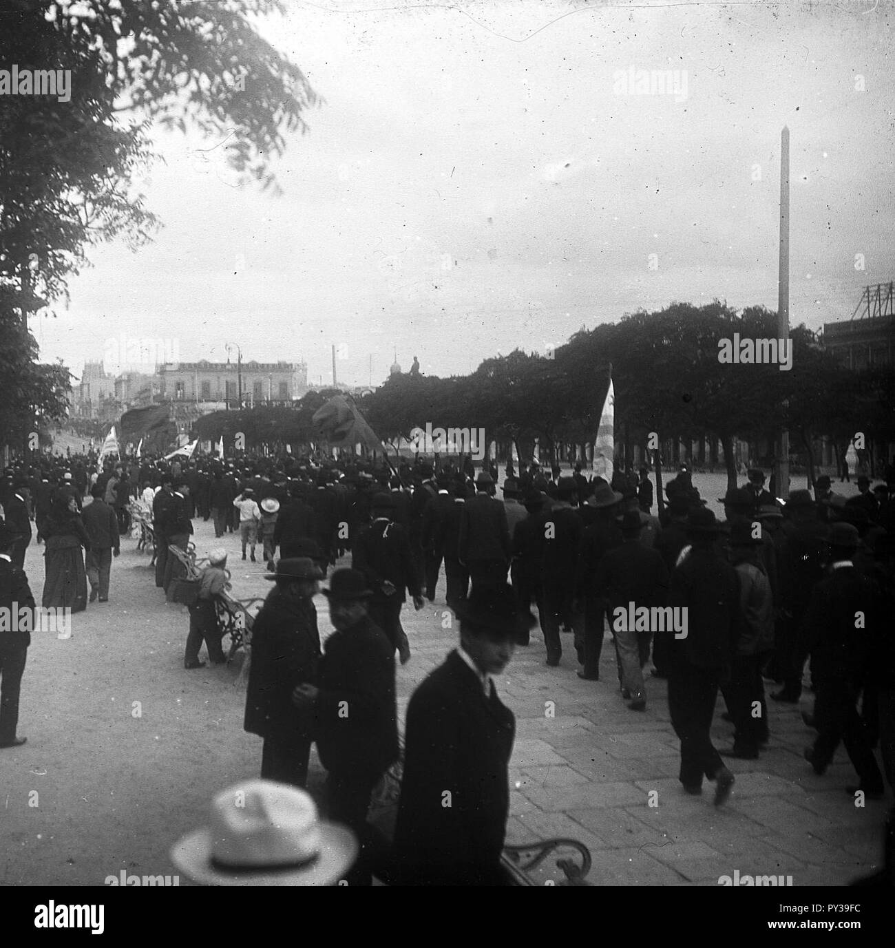 C02F015. 18 de Julio, Manifestación política 2. Foto Stock
