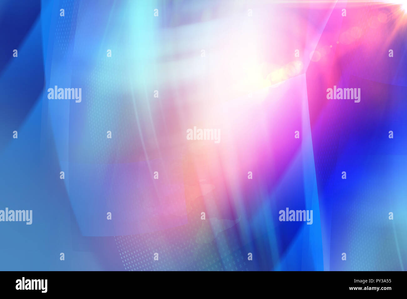 Abstract grafico blu tema sfondo con lens flare Foto Stock