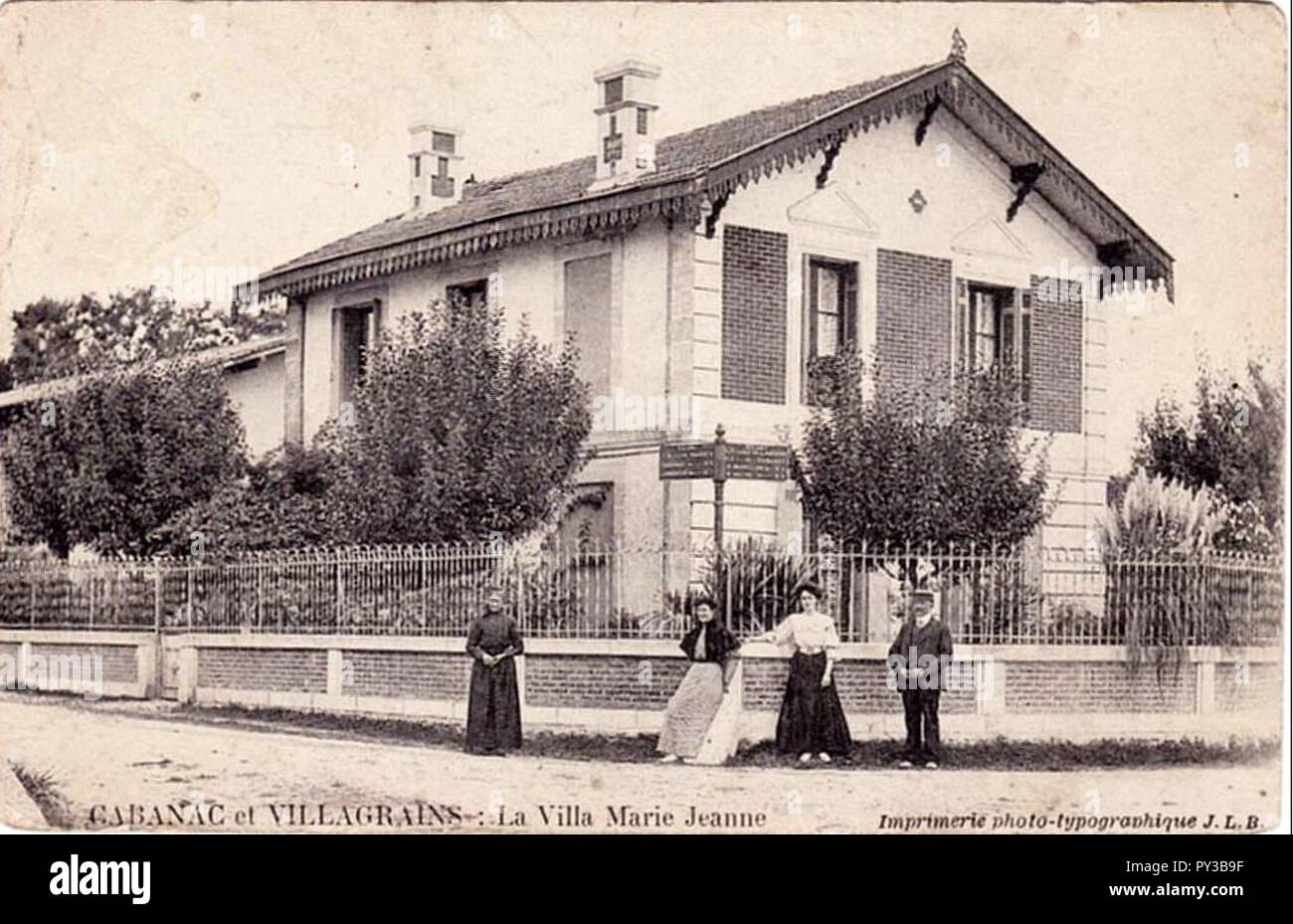 Cabanac-et-Villagrains - villa Marie-Jeanne 1. Foto Stock