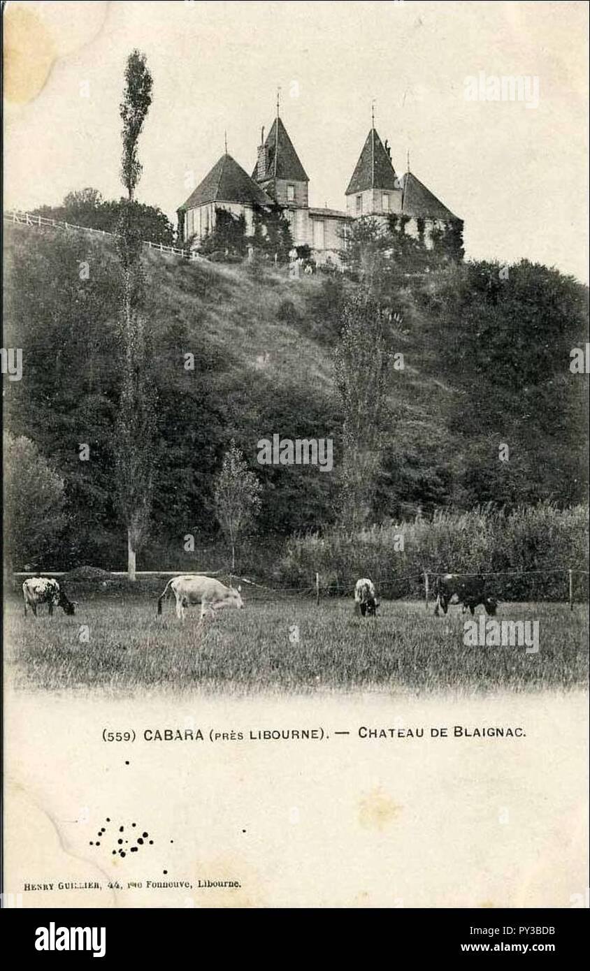 Cabara - château de Blaignac 1. Foto Stock