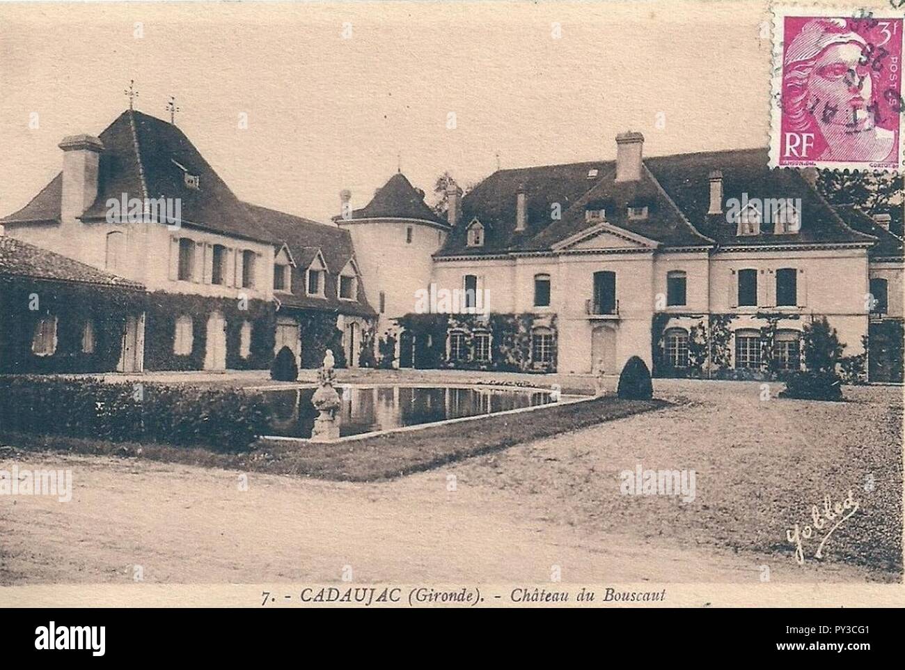 Cadaujac château de Bouscaut 3. Foto Stock