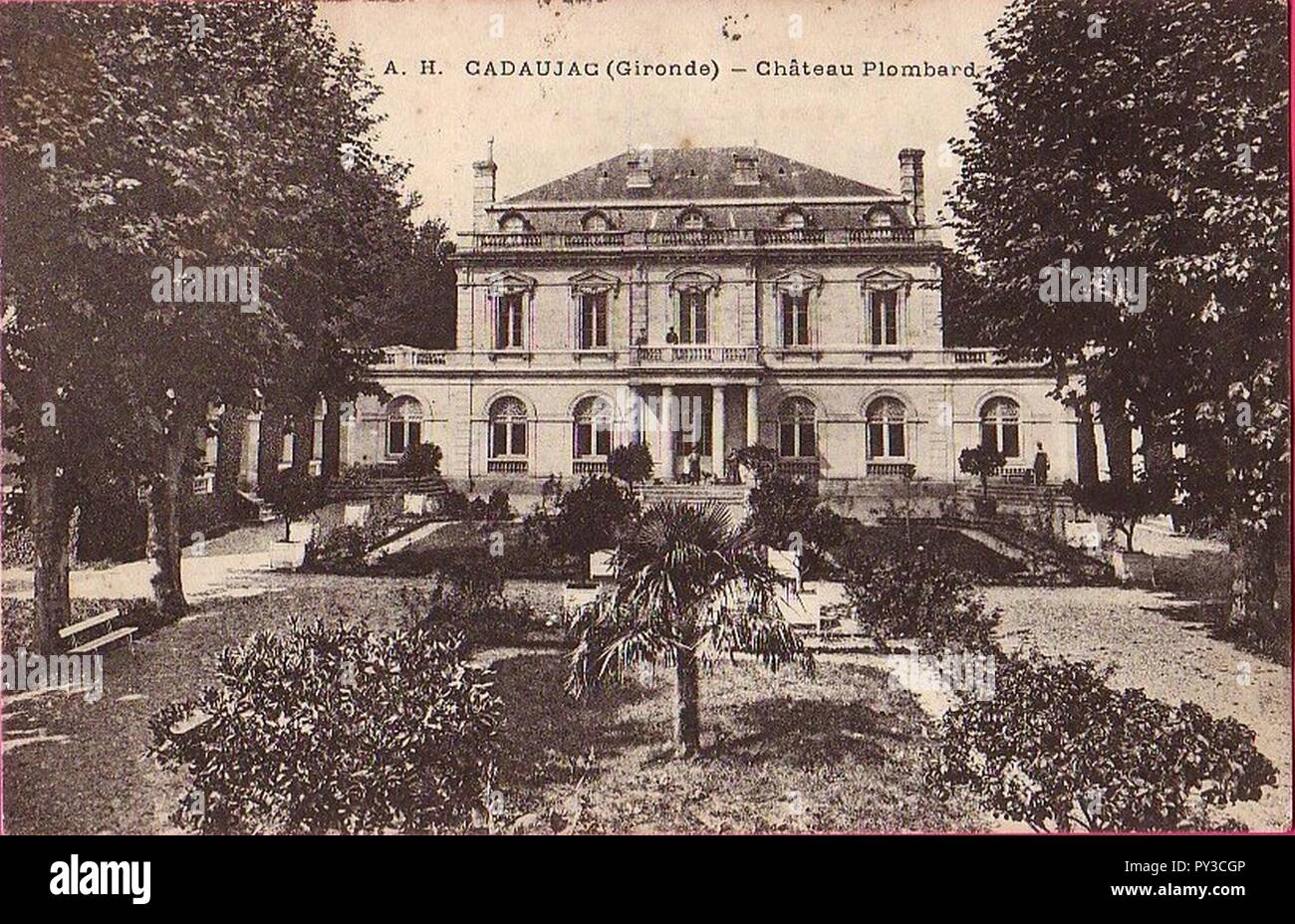Cadaujac-chateau-plombard. Foto Stock