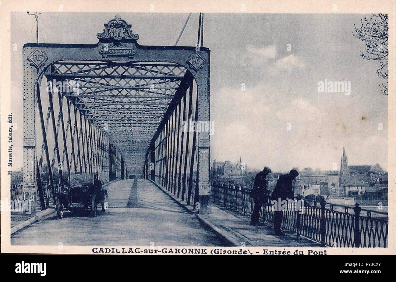 Cadillac-sur-Garonne - Pont metallique 1b. Foto Stock