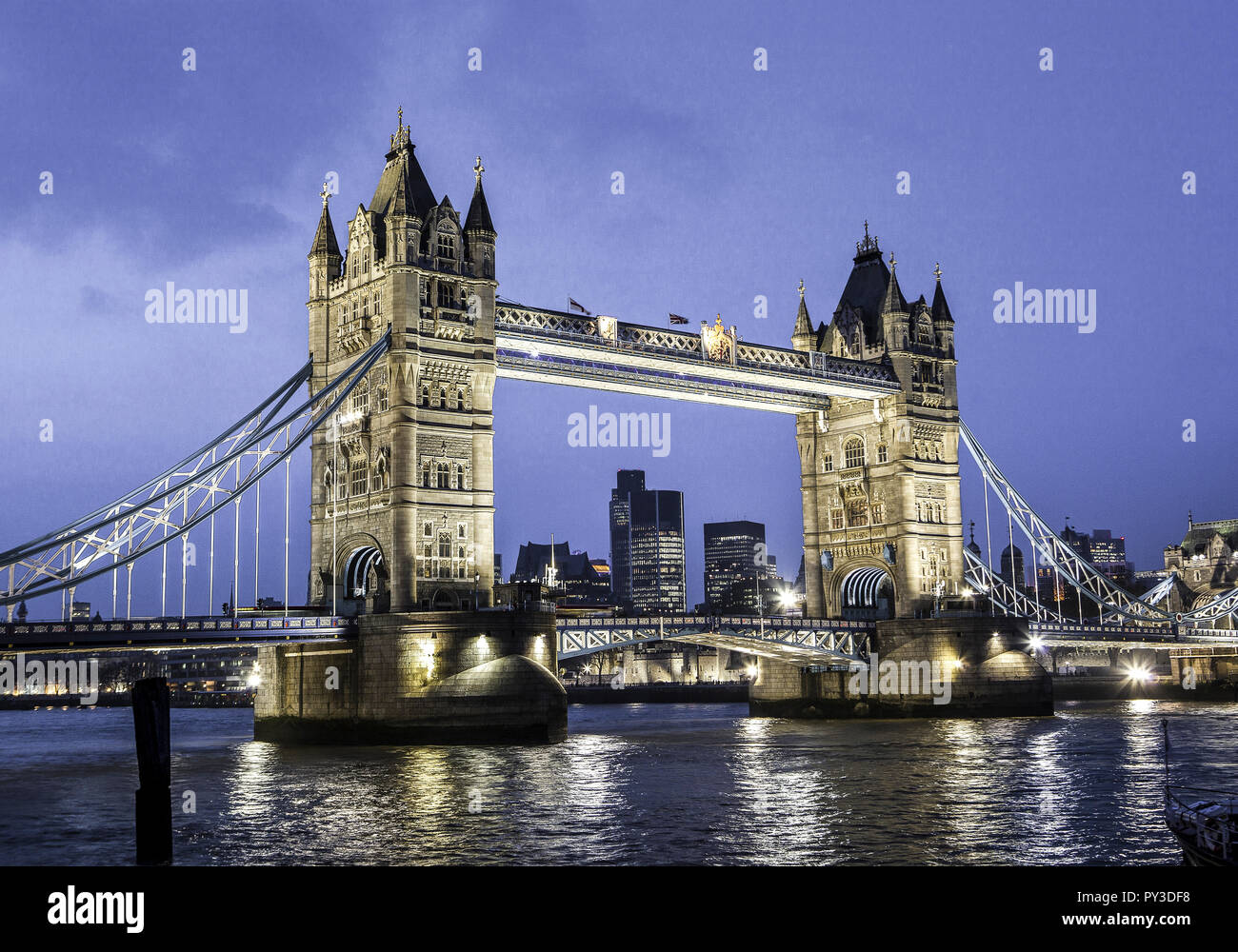 Il Tower Bridge di Londra Foto Stock