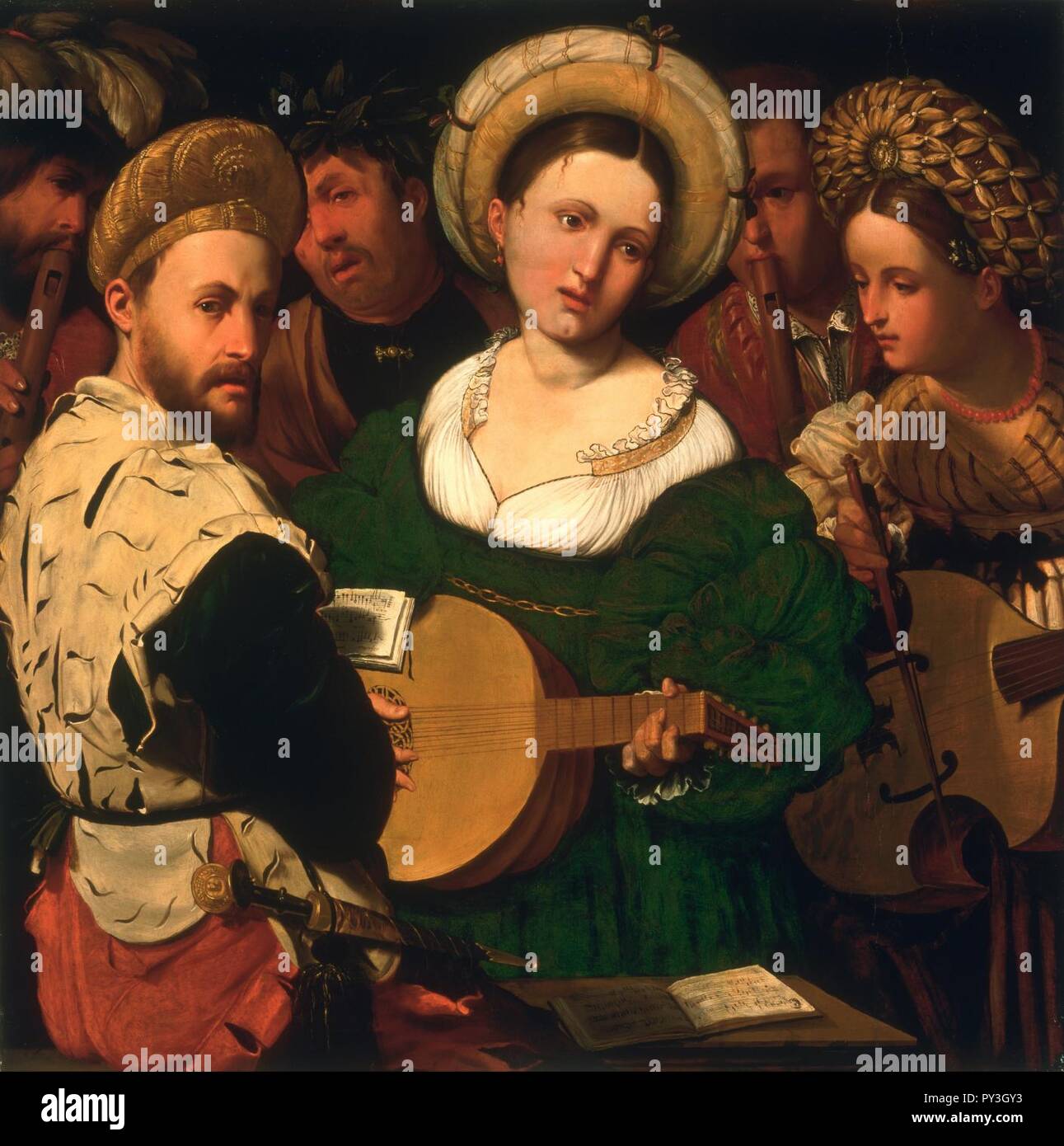 Callisto Piazza (Calisto de la Piaza da Lodi), italiano (attivo Lodi e Brescia), per la prima volta documentata 1524, morì 1561 - Gruppo musicale Foto Stock