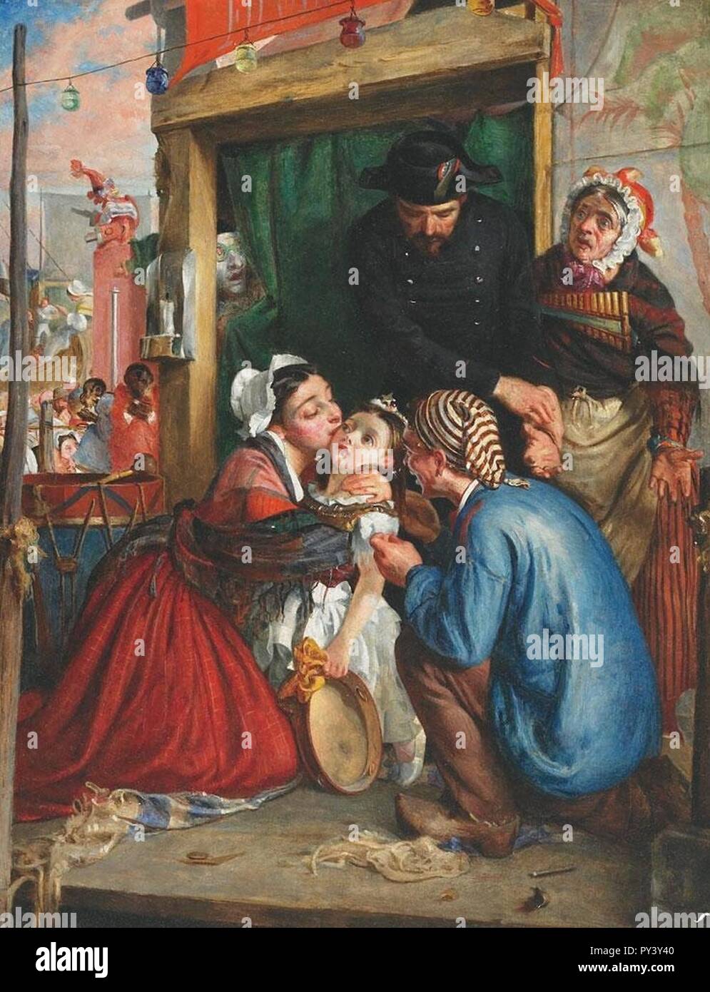 Philip Hermogenes Calderon - Francese contadini trovando il loro bambino rubata. Foto Stock