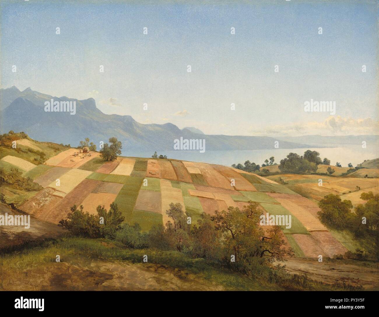 Paesaggio svizzero-1830-Alexandre Calame. Foto Stock