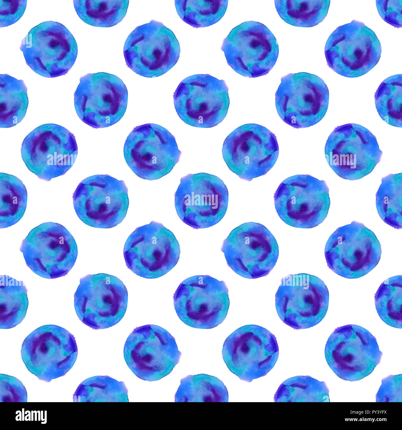 Acquerello pois seamless pattern. Dipinto a mano texture colorate per disegni e modelli di superficie, tessili, le carte di avvolgimento, sfondi, custodia per telefono stampe, f Foto Stock