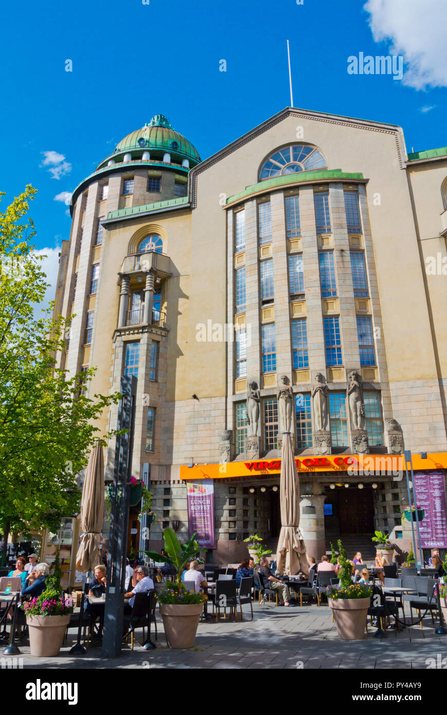 Uusi ylioppilastalo, nuova casa dello studente, ylioppilasaukio, Helsinki, Finlandia Foto Stock