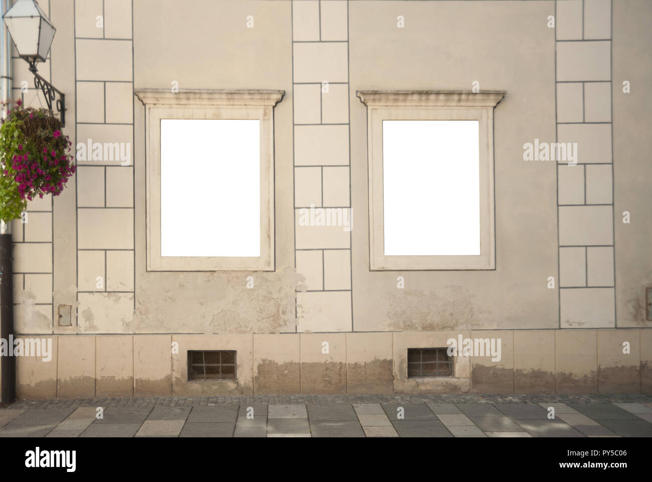 Street finestra cornice Foto Stock