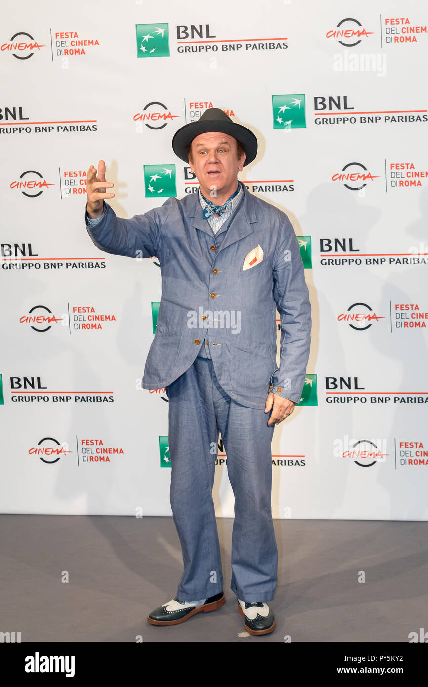 Roma, Italia. Ottobre 24, 2018: John C. Reilly frequentando il photocall di Stan & Ollie a Roma Film Fest 2018. Credito: Gennaro Leonardi/Alamy Live News Foto Stock