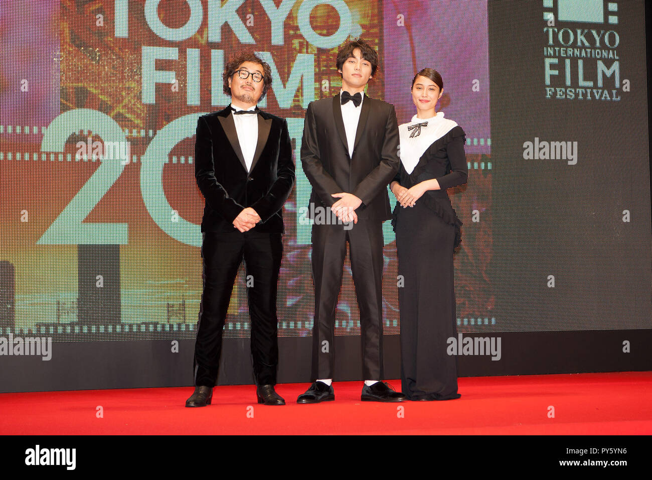 2018/10/25 Tokyo, il trentunesimo Tokyo International Film Festival Red Carpet evento di apertura a Roppongi Hills. Il gatto di viaggio cronaca (foto di Michael Steinebach/AFLO) Foto Stock