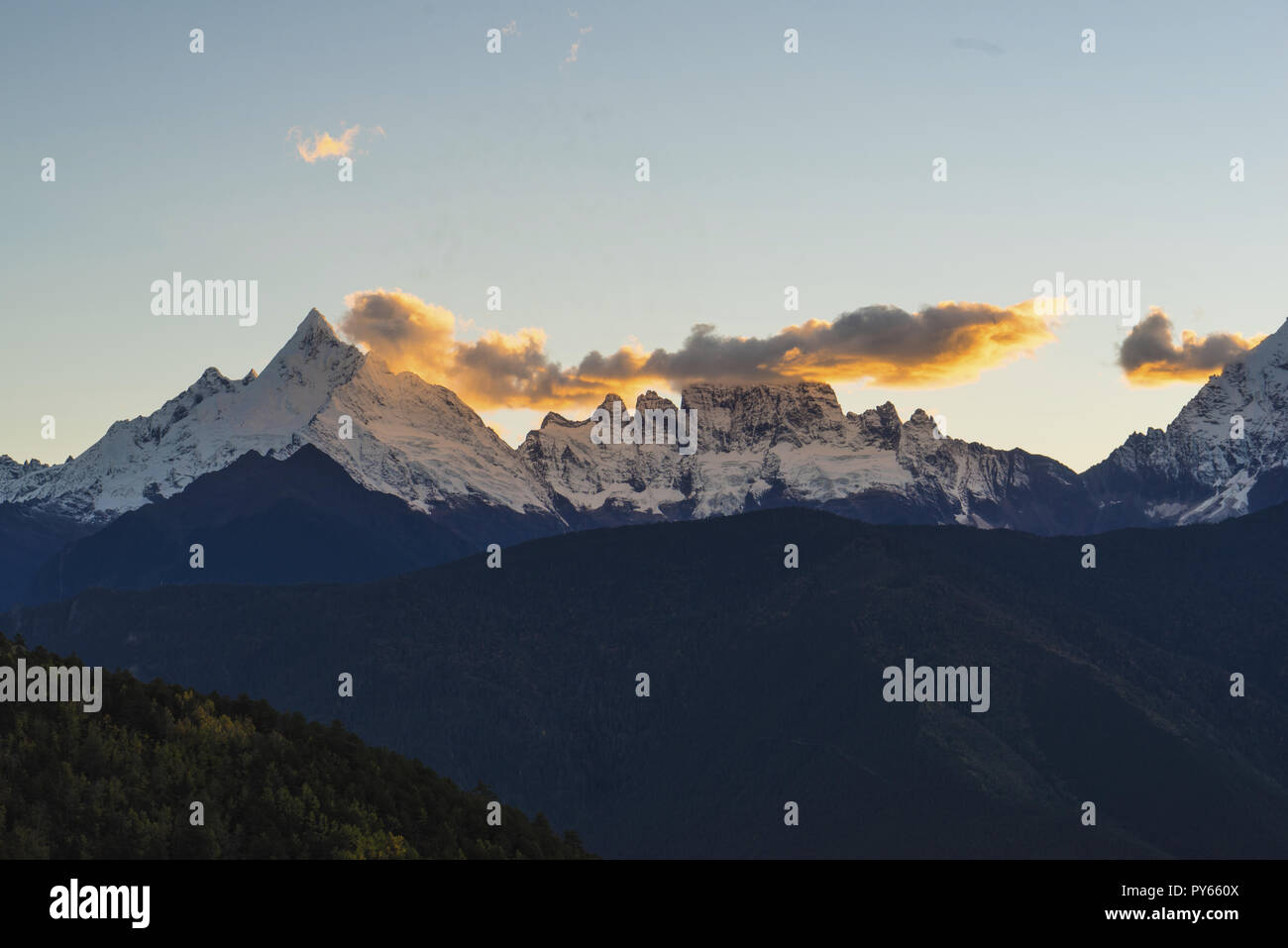 Meili Snow Mountain Foto Stock