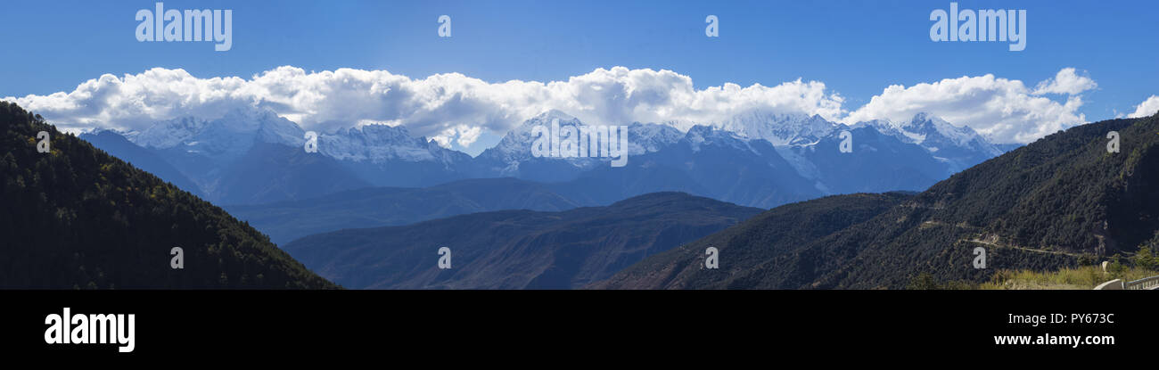 Vista panoramica di Meili Snow Mountain Foto Stock