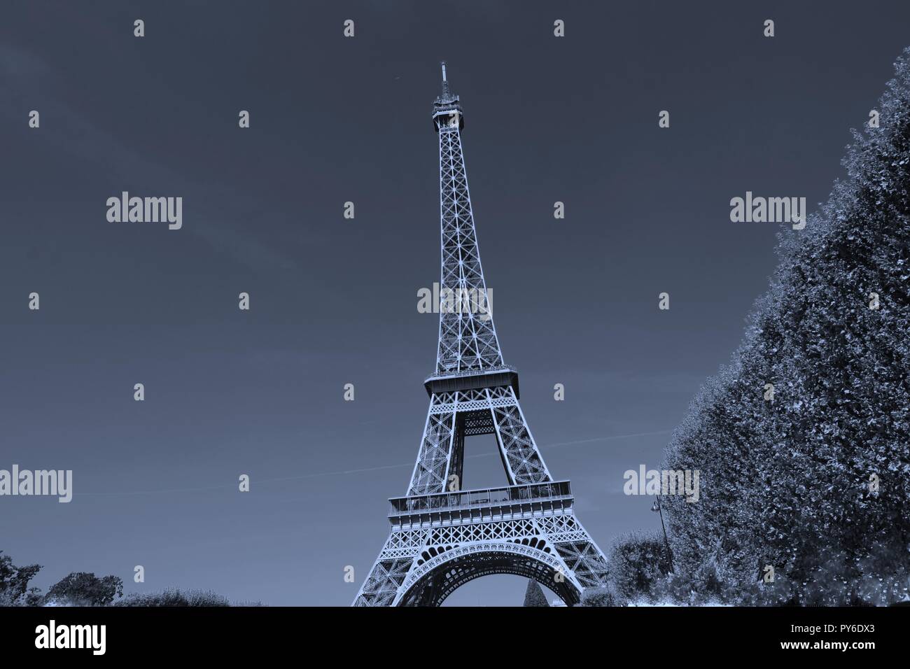 La bellissima vista sulla Torre Eiffel Foto Stock