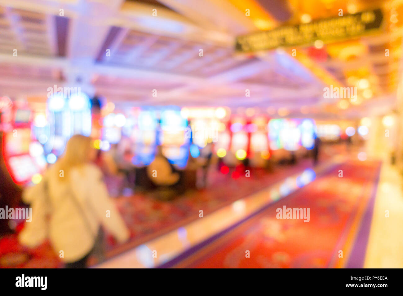 Abstract sfondo sfocato di Casino di Las Vegas città del Nevada negli Stati Uniti Foto Stock